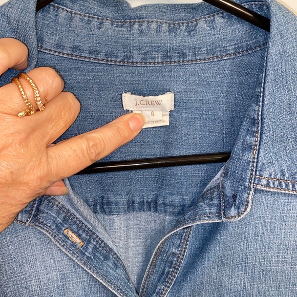 J Crew, soft, denim Jean dress, worn once, great condition, no flaws, size 4 - Picture 2 of 7
